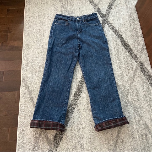 Windriver Boot Cut Plaid Lined Jeans - Picture 2 of 9